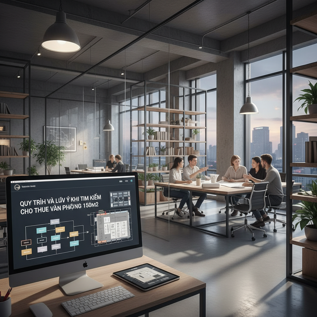 Quy Trình và Lưu Ý Khi Tìm Kiếm cho thuê văn phòng 150m2