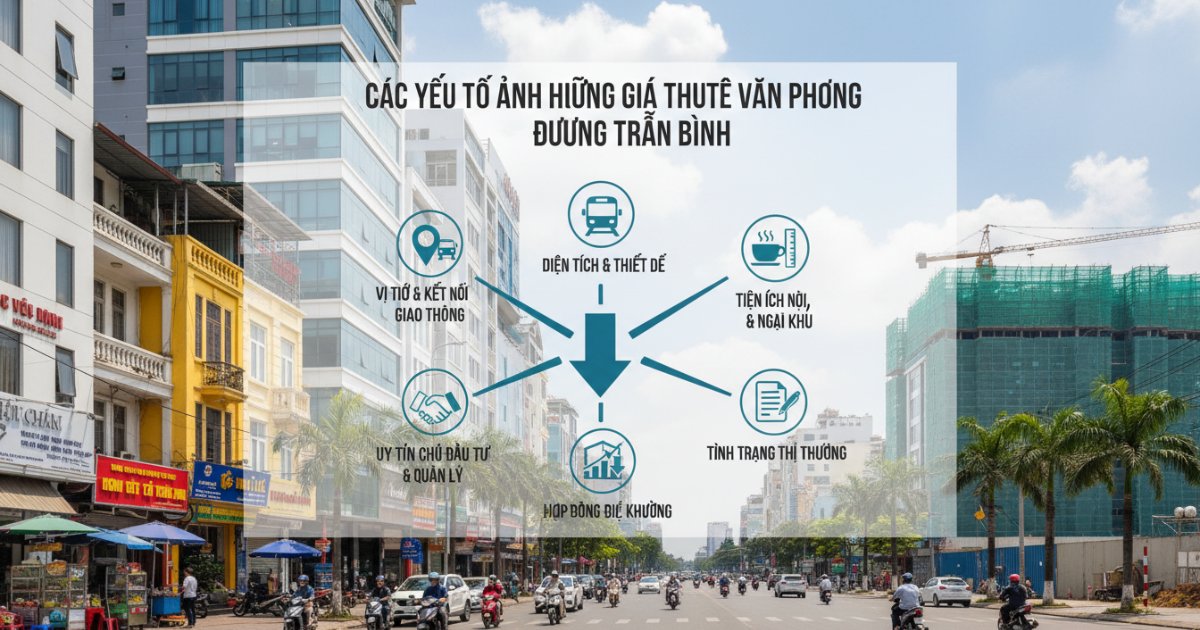 Các yếu tố ảnh hưởng đến giá thuê văn phòng đường Trần Bình