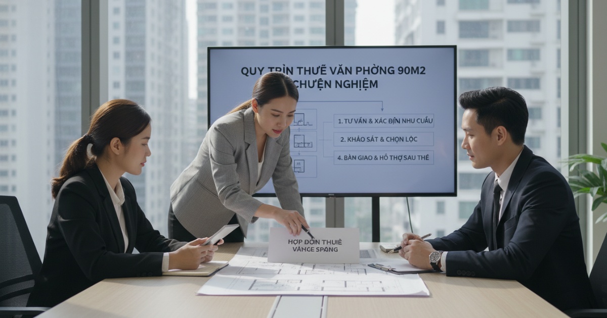 Quy trình chuyên nghiệp khi thực hiện thuê văn phòng 90m2