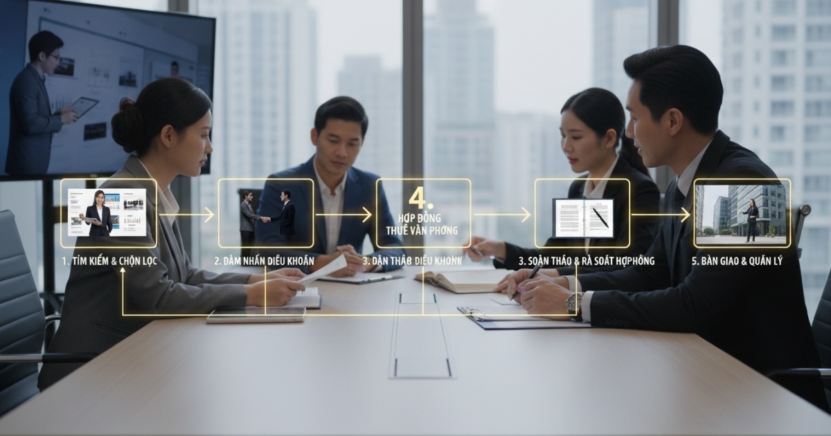 Quy trình thực hiện hợp đồng thuê văn phòng chuyên nghiệp