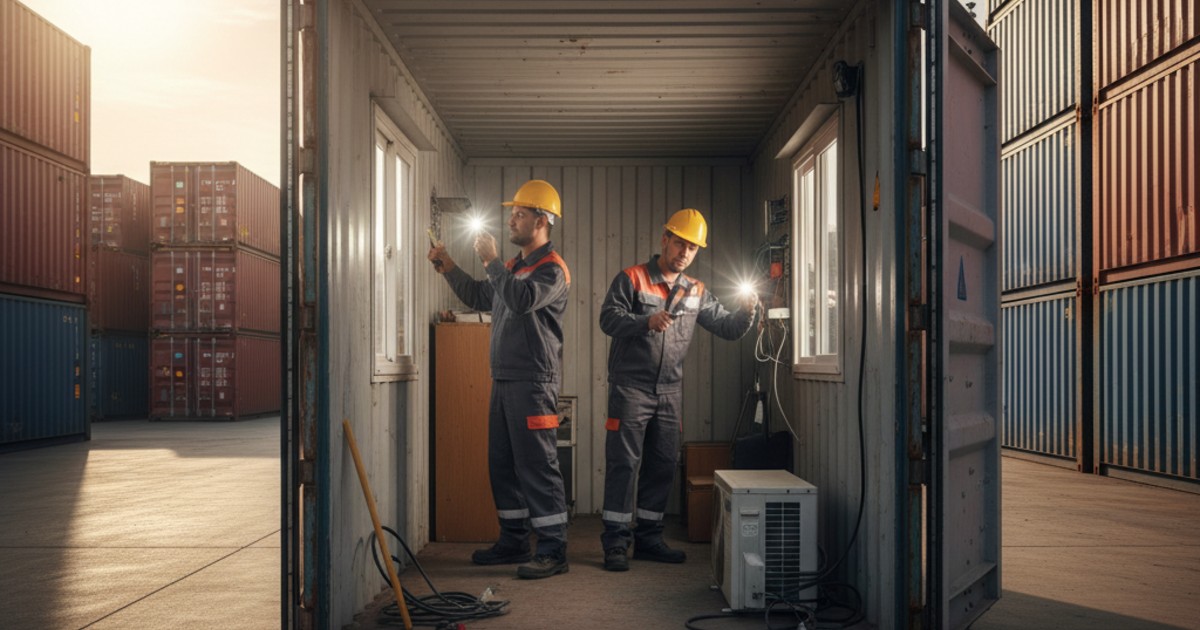 Những lưu ý quan trọng khi kiểm tra container văn phòng thanh lý