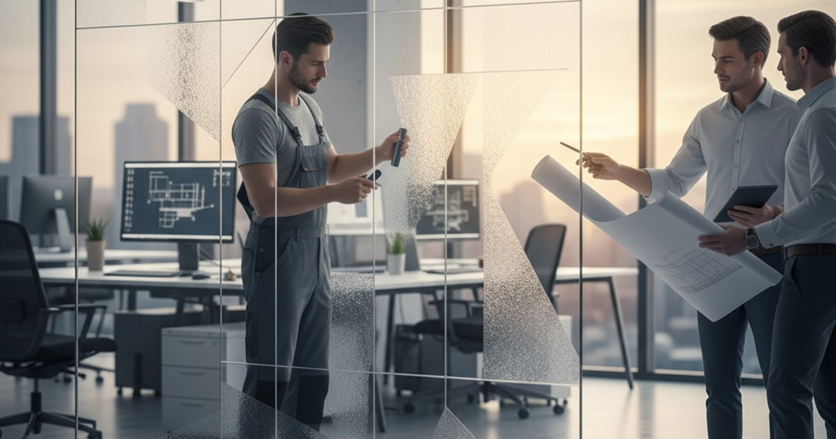 Những lưu ý quan trọng khi trang trí kính văn phòng