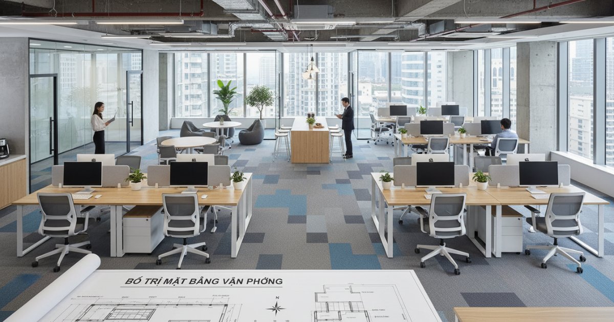 bố trí mặt bằng văn phòng