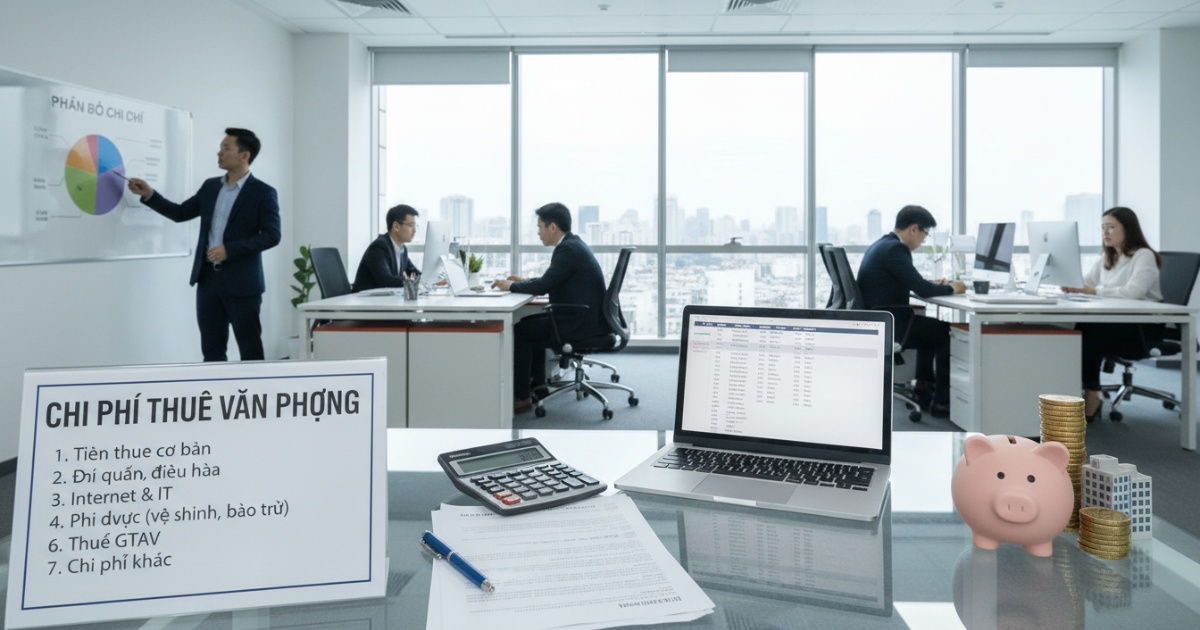 Các loại chi phí thuê văn phòng công ty cố định