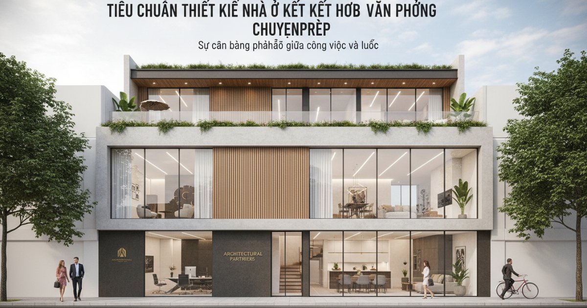 Các tiêu chuẩn thiết kế nhà ở kết hợp văn phòng chuyên nghiệp