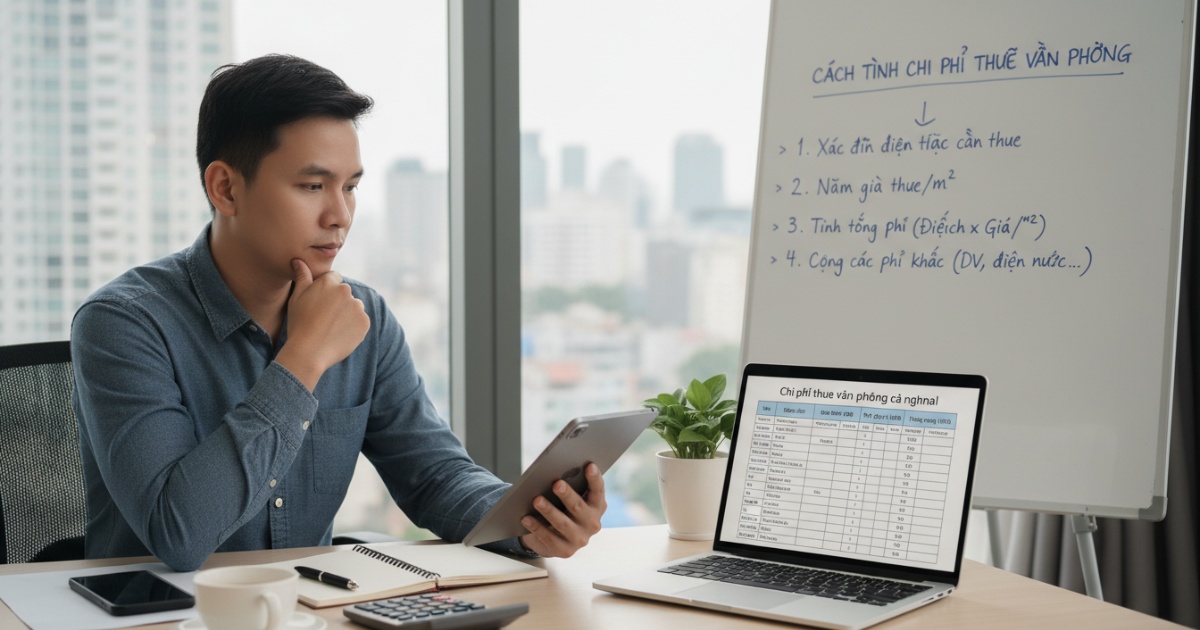 Cách tính chi phí thuê văn phòng của cá nhân chuẩn xác