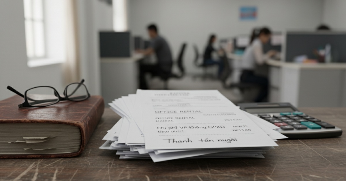 chi phí thuê văn phòng không đăng ký trên GPKD