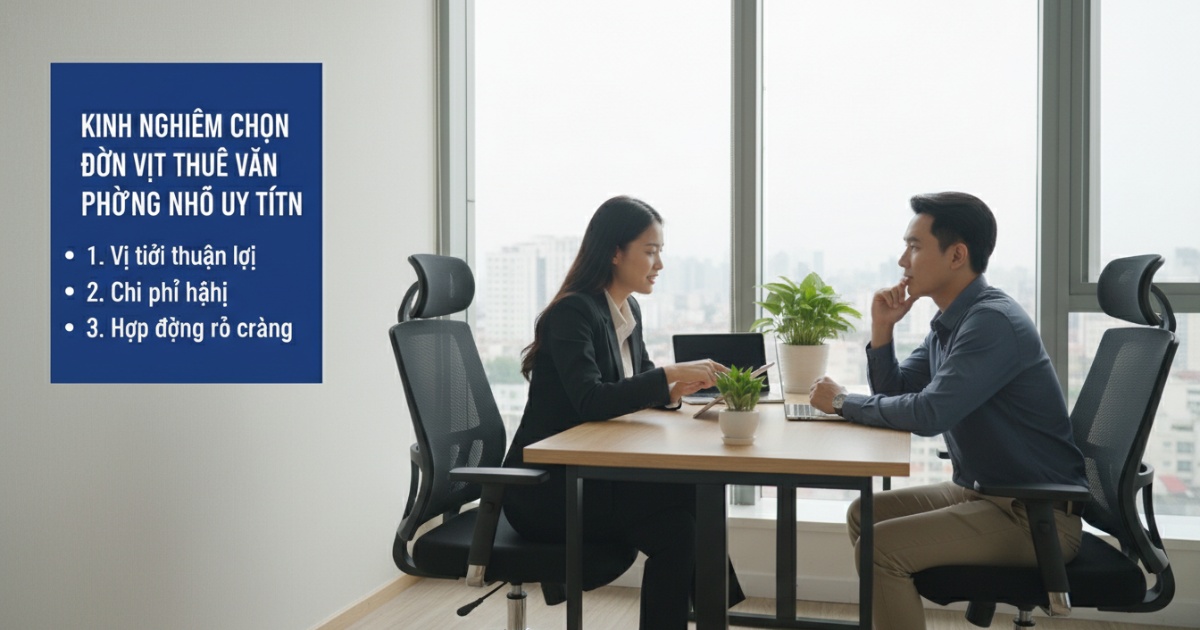 Kinh nghiệm chọn đơn vị cho thuê văn phòng nhỏ uy tín