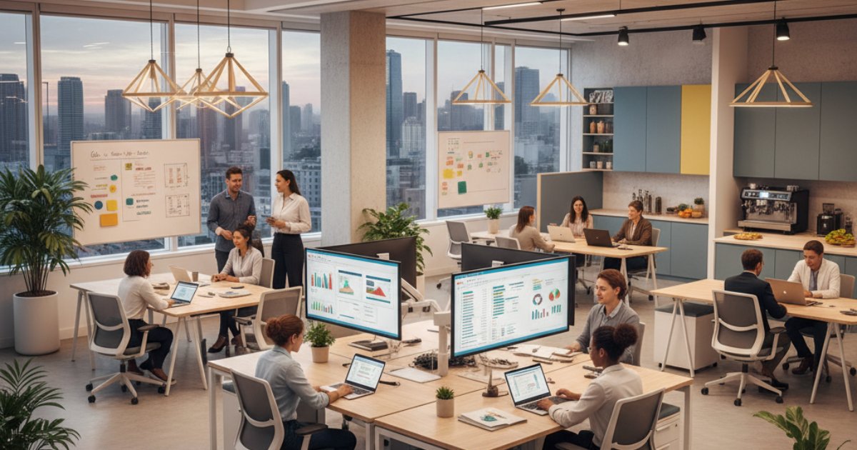 Lợi ích của việc áp dụng cách bố trí văn phòng làm việc hiện đại