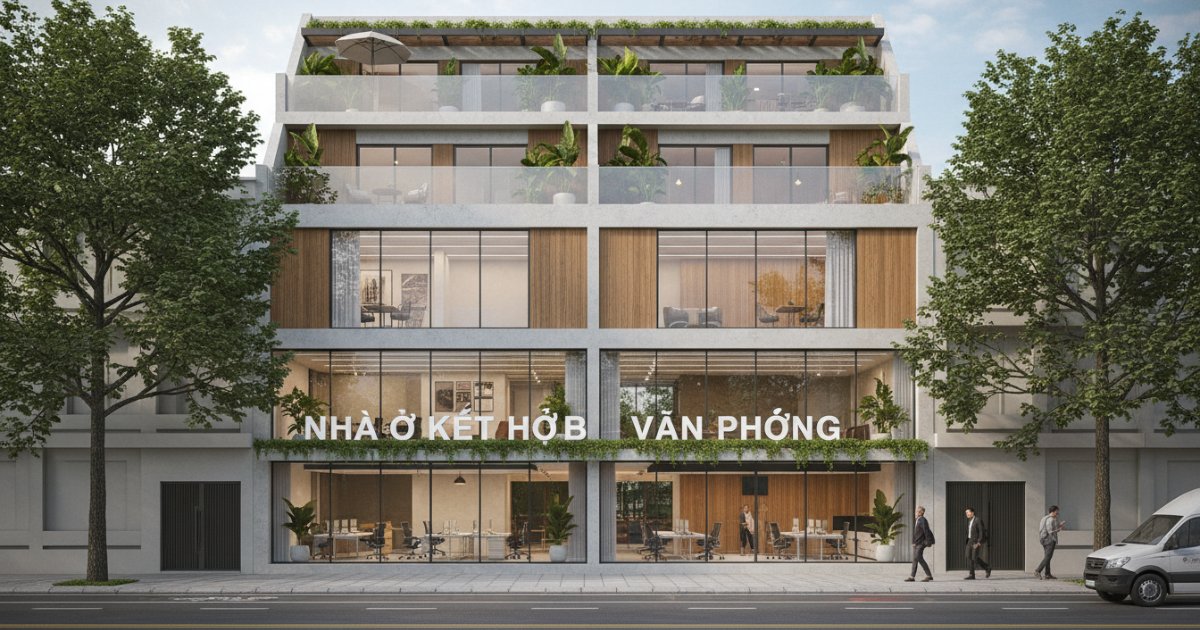 nhà ở kết hợp văn phòng