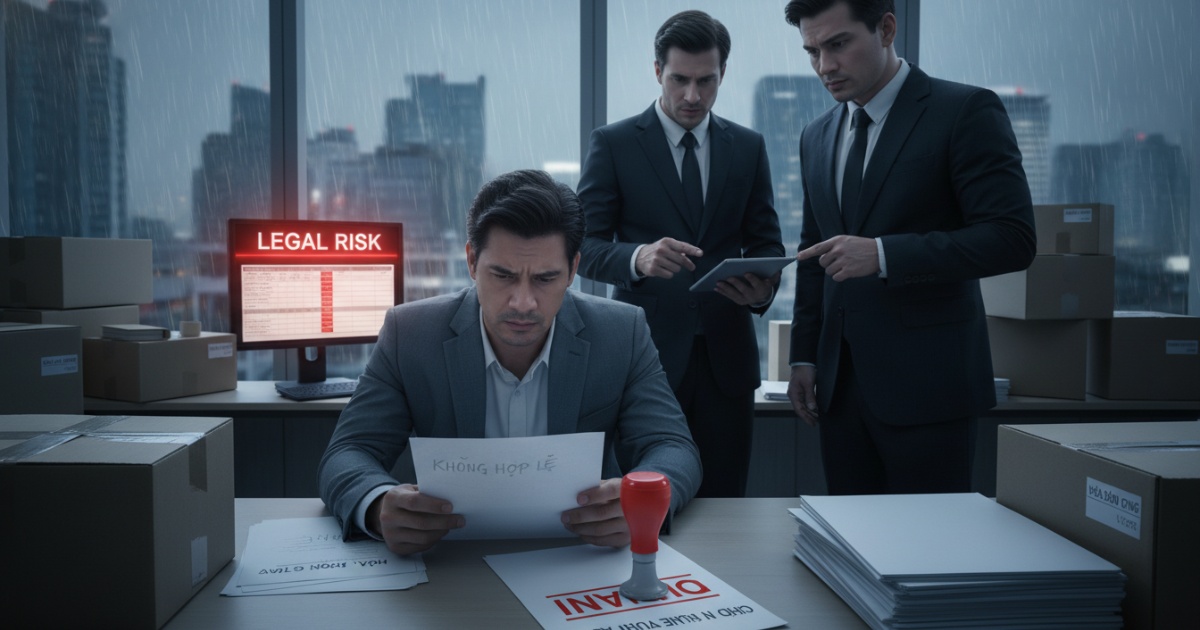 Những rủi ro pháp lý khi chi phí thuê văn phòng không có hóa đơn không hợp lệ