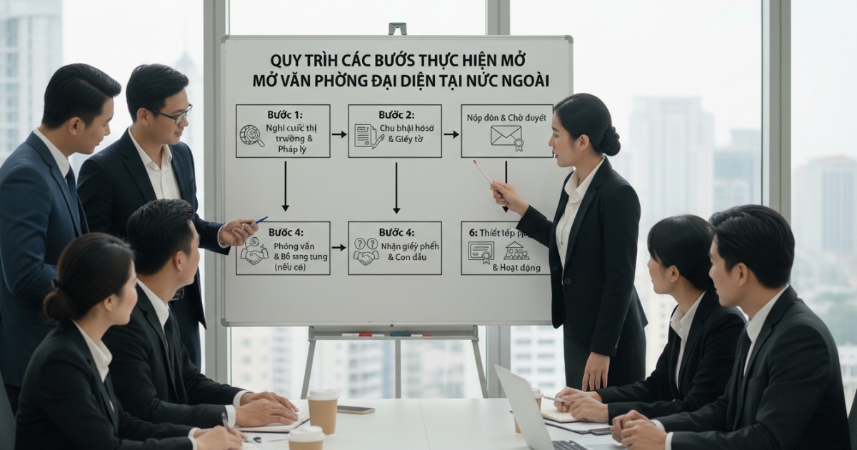 Quy trình các bước thực hiện mở văn phòng đại diện tại nước ngoài