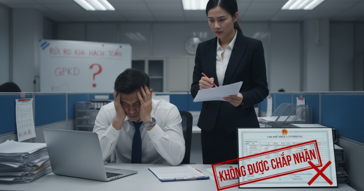 Rủi ro khi hạch toán chi phí thuê văn phòng không đăng ký trên GPKD