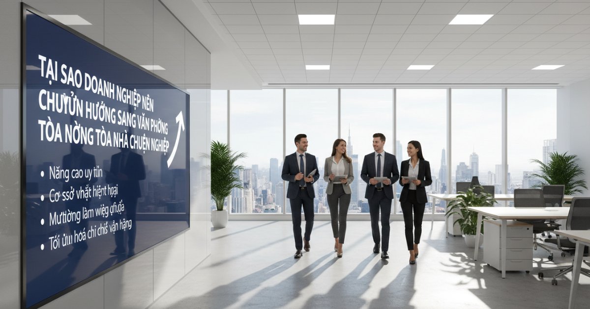 Tại sao doanh nghiệp nên chuyển hướng sang văn phòng tòa nhà chuyên nghiệp