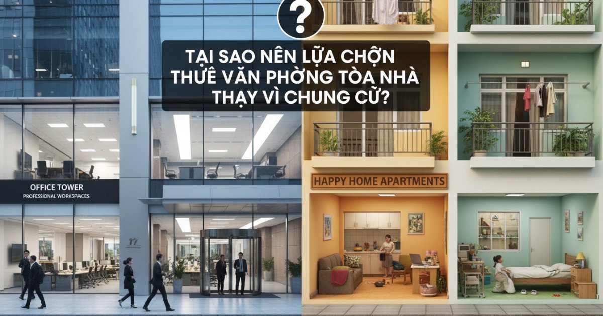 Tại sao nên lựa chọn thuê văn phòng tòa nhà thay vì chung cư