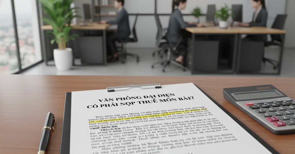 văn phòng đại diện có phải nộp thuế môn bài