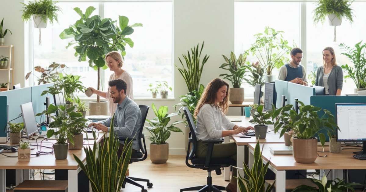 Lợi ích của việc sử dụng cây trang trí văn phòng đối với nhân viên