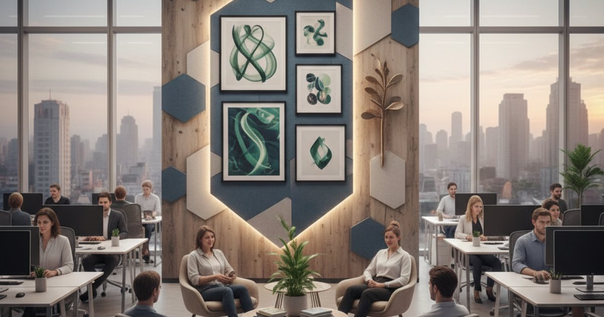 Lợi ích của việc trang trí tường văn phòng làm việc chuyên nghiệp