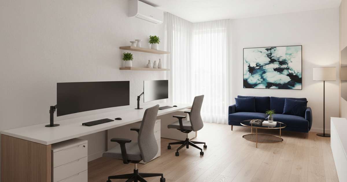 thiết kế văn phòng 25m2 2