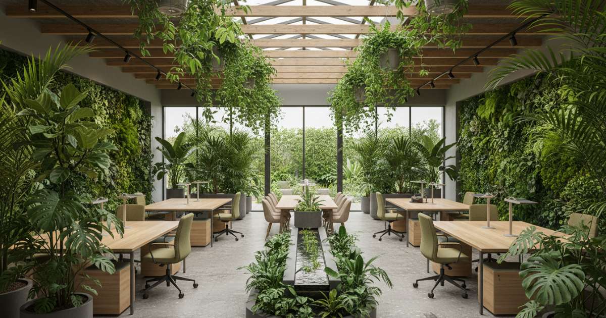 thiết kế văn phòng xanh 2