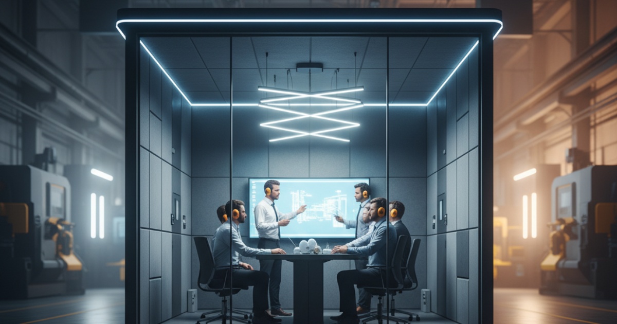 Tiêu chuẩn về ánh sáng và âm thanh trong thiết kế văn phòng nhà máy