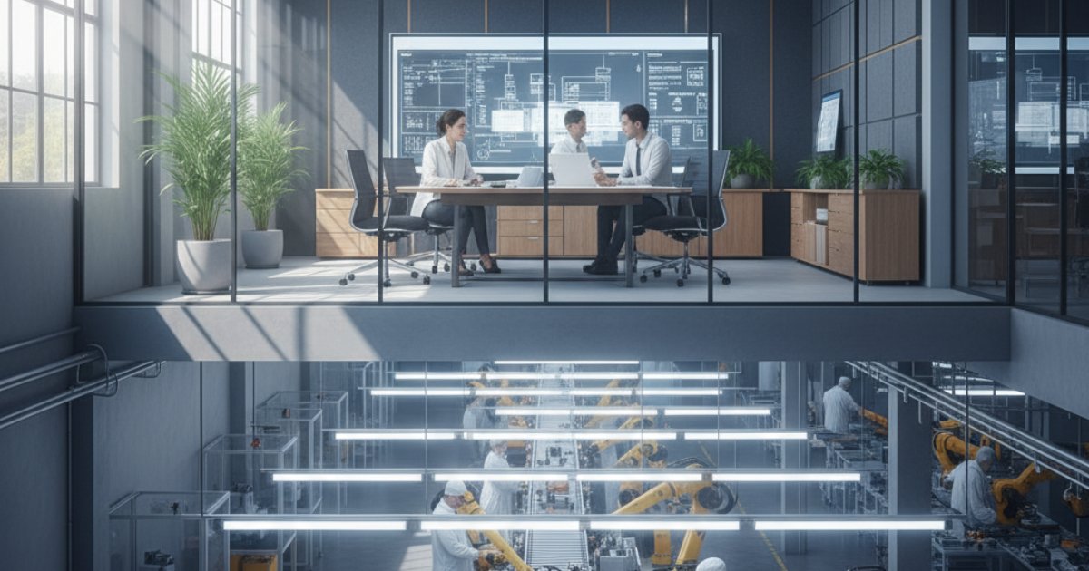 Vai trò quan trọng của thiết kế văn phòng nhà máy trong sản xuất