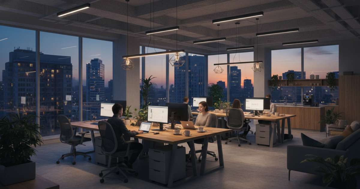 văn phòng cho làm việc ngoài giờ 2