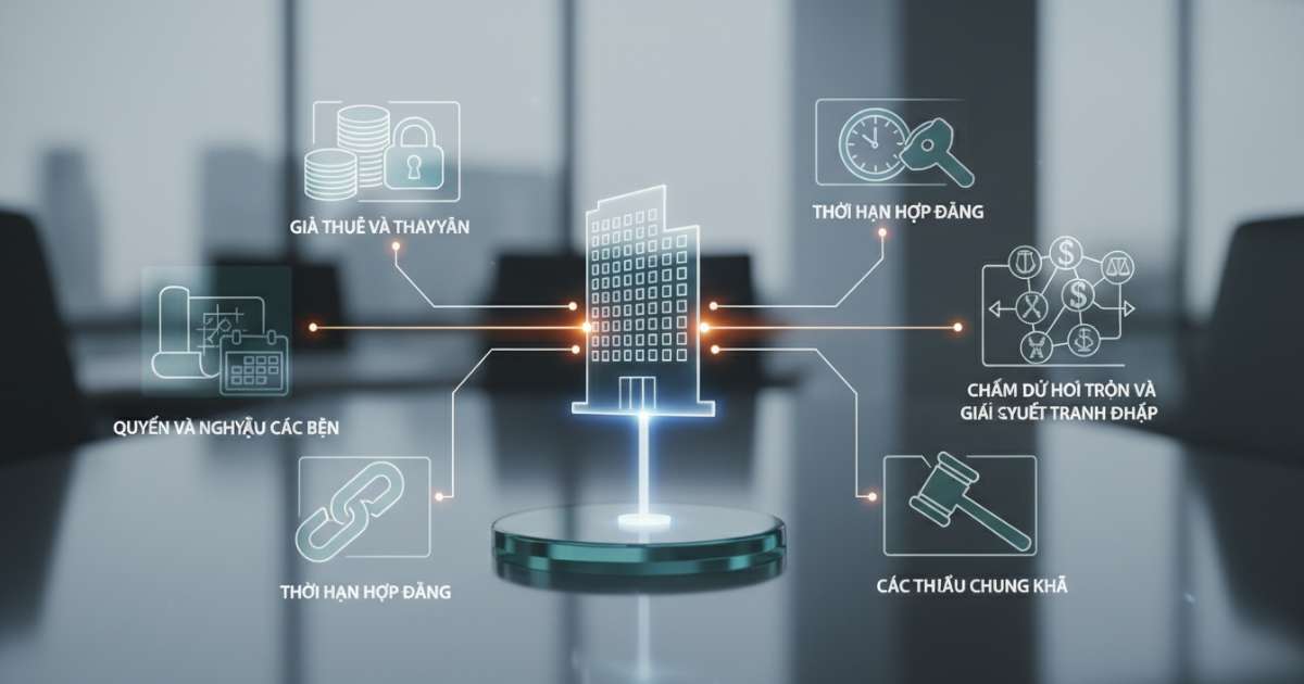 Các nội dung cốt lõi trong mẫu hợp đồng cho thuê văn phòng