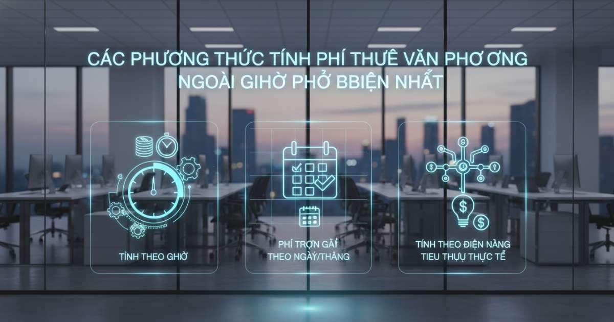 Các phương thức tính phí thuê văn phòng ngoài giờ phổ biến nhất